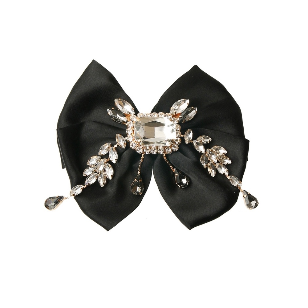 Crystal and Rhinestone Bowtie Brooch